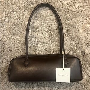 Rachel Zoe Chocolate Brown Leather Shoulder Bag